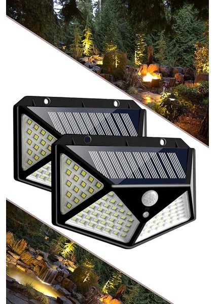 Güneş Enerjili Hareket Sensörlü IP65 Suya Dayanıklı 100 LED Lamba 1410