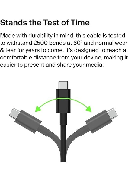 Usb-C - HDMI 2.1 Kablo, 60 Hz'de 8k Için 2 M Kablo, 144 Hz'de 4k, Hdr, Hbr3, Dsc, Hdcp 2.2, Macbook, iPad Pro ve Diğer Usb-C Cihazları ile Uyumlu modelleri