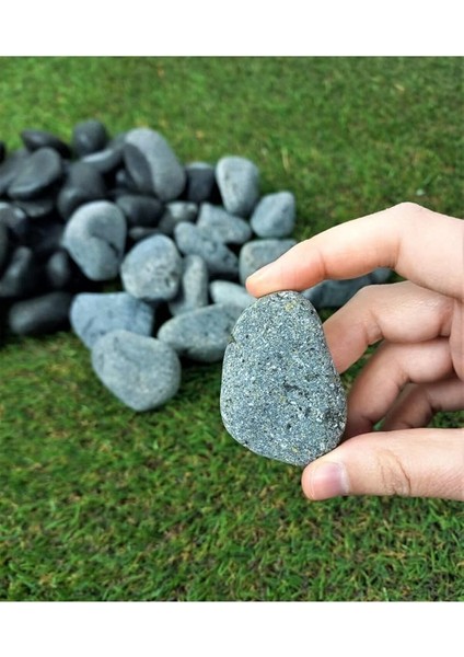 Bazalt Dolomit Taş 25 kg 2-4 cm Bazalt Dolomit Taş Siyah Taş Dere Taşı Çakıl Taşı Bahçe Taşı