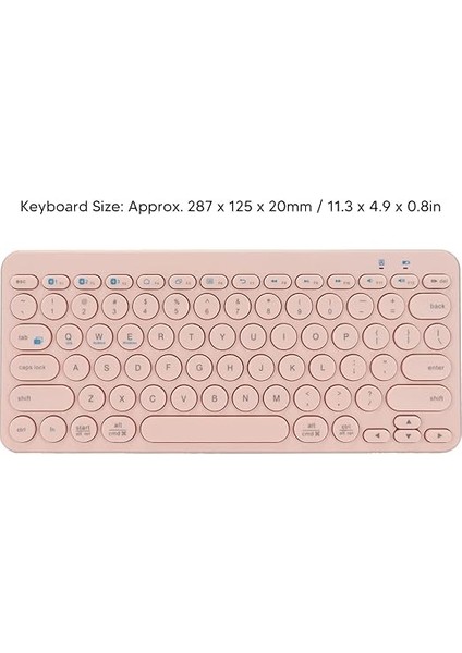 B380 Bluetooth Bağlantılı Ince Ergonomik Tasarım IPad Ile Uyumlu Taşınabiilir Telefon Tablet Için Türkçe Q Bluetooth Bağlantılı Klavye (Pembe) indirimleri