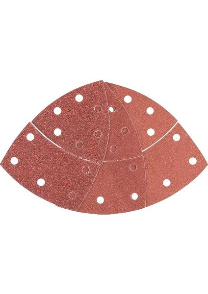 - Multi Zımpara Kağıdı 10'lu Set, 102 x 62/93 mm 40/120/180 Kum 11 Delik