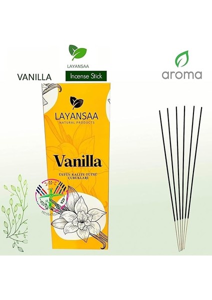 Vanilya (Vanilla) Kokusu Özel Aroma Kokusu 20 Adet 1 Paket Çubuk Tütsü modelleri