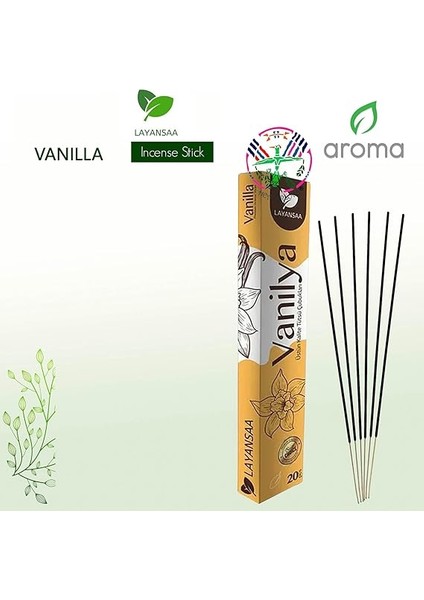 Vanilya (Vanilla) Kokusu Özel Aroma Kokusu 20 Adet 1 Paket Çubuk Tütsü fırsatları