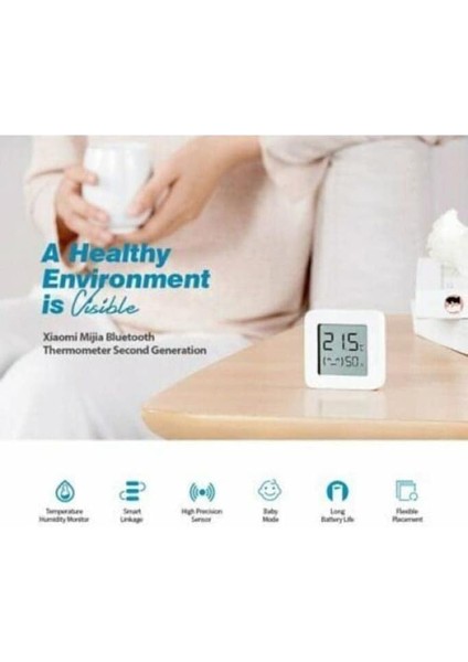 Mijia Miaomiao Dijital Termometre LCD Ekranlı Isı Nem Ölçer indirimleri