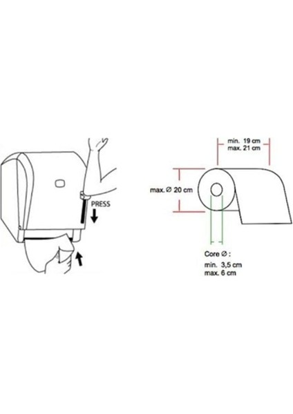 Kağıt Havlu Dispenseri Manuel K8T modelleri