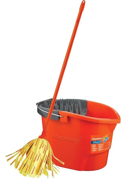 First Pratik Sıkmalı Paspas Seti Yüksek Emici Şerit Mop ve Kova