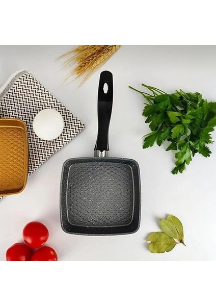 Yanmaz Yapışmaz Granit Kaplama Döküm Mini Tava (Kare) fiyatları