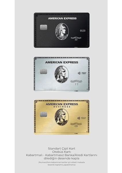 Amerikan Express Çipli/çipsiz Kart Stickerı Kaplama
