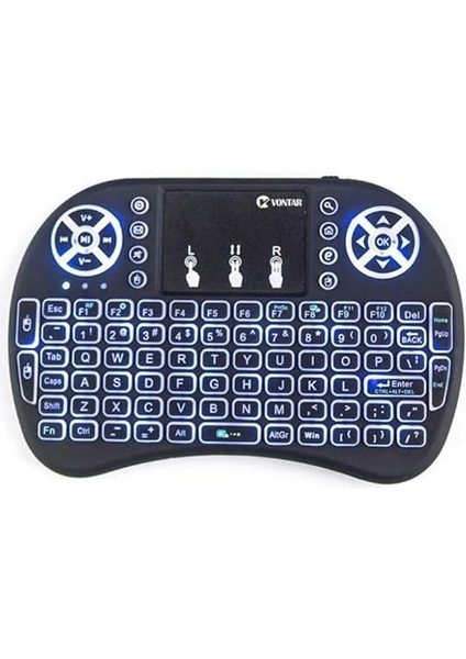 Akıllı Tahta ve Akıllı Tv Için Fare Özellikli Kablosuz Mini Klavye Siyah modelleri