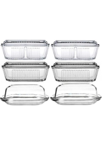 Basic Frigo 6lı Cam Kahvaltılık Tereyağlık Seti