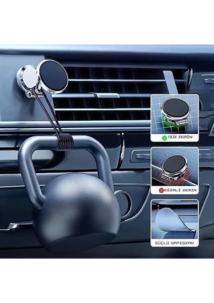 Içi Telefon Tutucu, Mıknatıslı Araç Telefon Tutucu, 360 Derece Dönebilen Esnek Yapı, Katlanabilir Güçlü Araba Telefon Tutucu, Ergonomik Tasarım (2x Manyetik Plaka) indirimleri