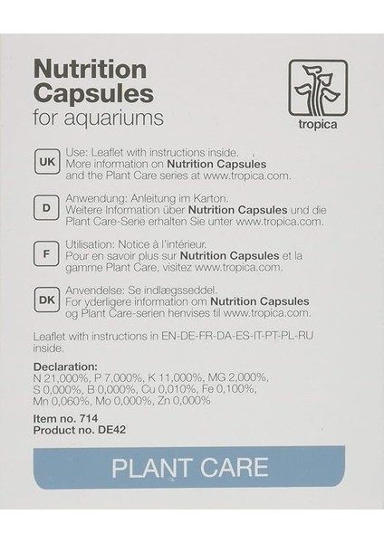 Nutrition Capsules 10 Pcs Kapsül Bitki Gübresi fiyatları