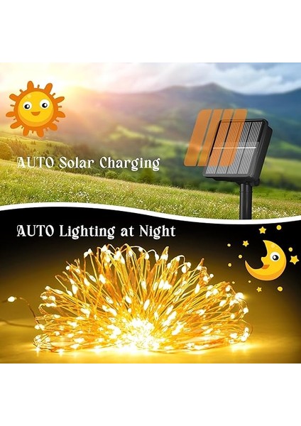 Dış Mekan Için Solar String Işıklar, 200 LED 72 Ft Güneş Işığı Dış Mekan Su Geçirmez 8 Modlu, Güneş Işığı Dış Mekan Veranda Ağacı Noel Partisi Düğün Dekoru Için (Sıcak Beyaz) fiyatları