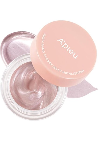 Islak ve Doğal Görünümlü Jel Aydınlatıcı A'pıeu Juicy Pang Glossy Jelly Highlighter No:2 Pink Shell