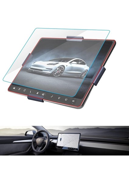 Tesla Model 3 ve Model Y 15 Inç ile Uyumlu Navigasyon Multimedya 9h Nano Ekran Koruyucu