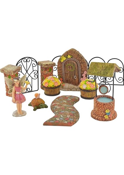 Garden Products Pebble Lane Peri Bahçesi Seti, Poliresin, 11 Parça