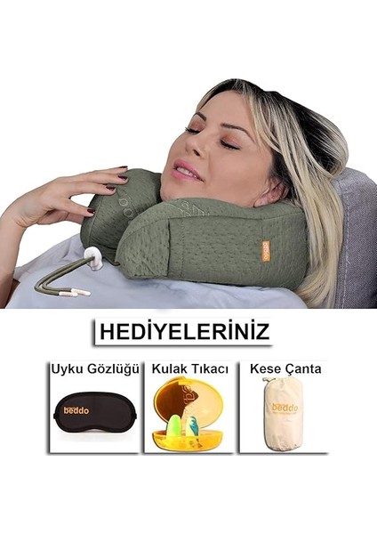 Bambu Serisi | Ortopedik Boyun ve Seyahat Yastığı | Haki Renk fiyatları