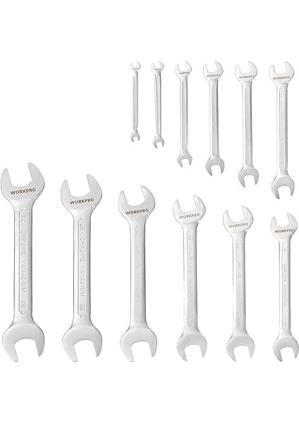 WP202507 6-32MM 12 Parça Cr-V Profesyonel Açık Ağız Anahtar Takımı + Bez Taşıma Kılıfı fiyatları