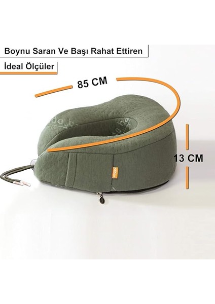 Bambu Serisi | Ortopedik Boyun ve Seyahat Yastığı | Haki Renk indirimleri