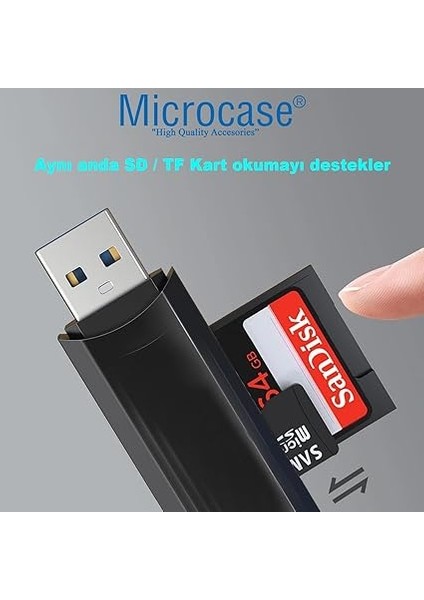 USB 3.0 Çift Yuvalı 512 GB Destekli Tf/sd Kart Okuyucu AL4474 modelleri