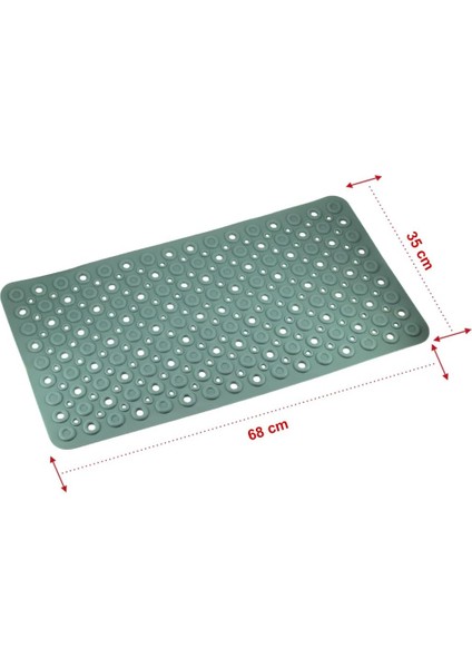 Mark Premium Serisi Banyo - Küvet Içi Kaydırmaz Vantuzlu Oluklu Desenli Diktördgen Paspas 67,5 x 34,5 Cm, Yeşil modelleri