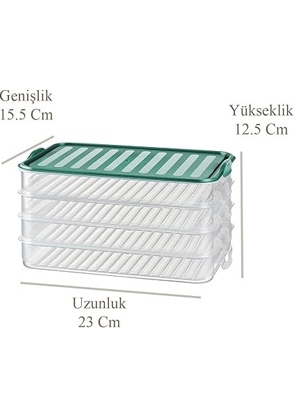 4'lü Klipsli 3 Litre Buzdolabı Düzenleyici Difriz-Mikrodalga Uyumlu Saklama Kabı G-462 Sage 4 x 750 ml Easy Click fiyatları
