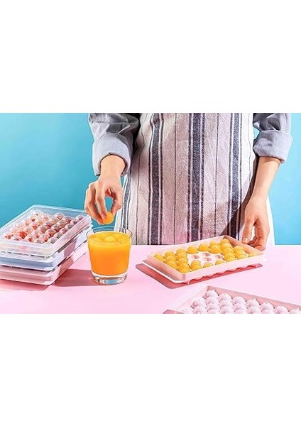Home Pratik ve Şık 33'lü Küre Yuvarlak Buz Kalıbı - Küre Buzluk 33'lü | Buz Içecek Topu | Buz Lolipop Kalıbı [asorti] modelleri