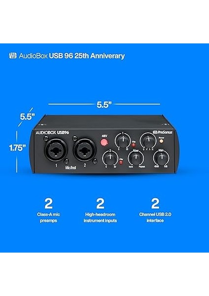 Audiobox 96 USB Ses Kartı, 25. Yıl Özel Sürüm fırsatları