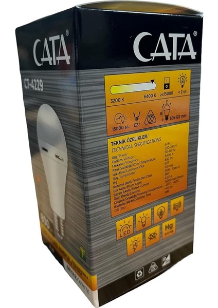 9W/6400K Şarjlı LED Ampul Cata fırsatları