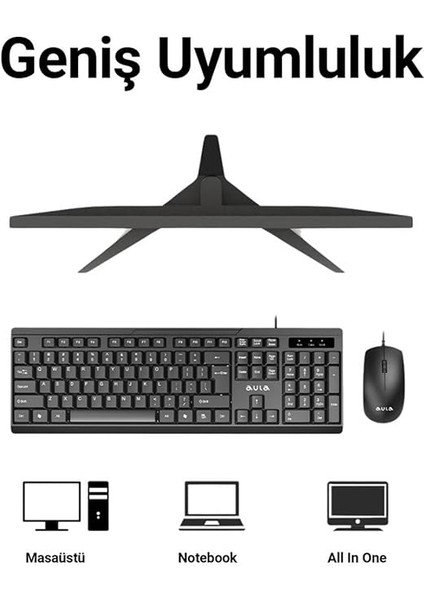 AC101 Kablolu Türkçe Q Klavye ve 1200 Dpı Optik Mouse Seti indirimleri