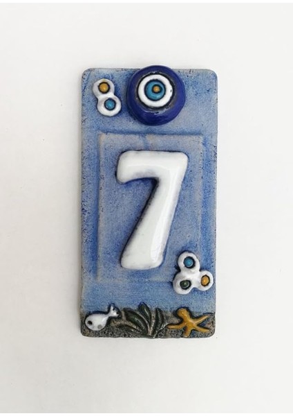 Özel Tasarım Seramik 7 Kapı Numarası Kapı Önü Aksesuar