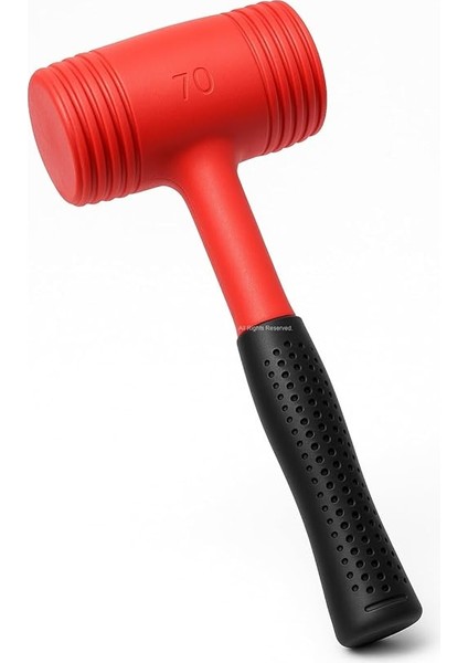 Çift Renkli Lastik Tokmak, Sert Plastik Başlık, Iz Bırakmaz, Ergonomik Kaymaz Saplı, Kaporta Işleri, Süpürgelik Montajı, Marangozluk ve Fayans Işleri Için Uygun, Dayanıklı El Aleti (70 Mm)