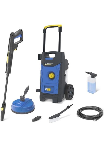 MPX19ELP 1900 Watt 140 Bar Profesyonel Basınçlı Yıkama Makinesi + Zemin ve Araç Yıkama Fırçası