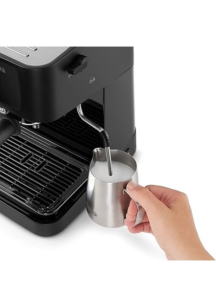 Stilosa Ec 230.BK – Geleneksel Espresso Süzgeç Makinesi, Manuel Süt Köpürtücülü Espresso Makinesi, Espresso Tozu, 1 L Su Tankı, Siyah fırsatları
