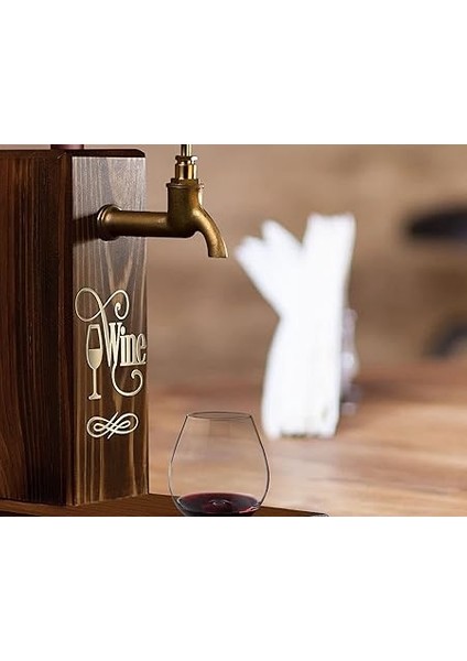 Gift Özel Şarap Baskılı Musluklu Doğal Ahşap Içki Standı, Içki Çeşmesi, Doğum Günü Hediyesi, Ev Hediyesi, Içecek Dispenseri fırsatları