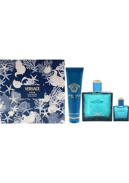Eros Edt 100 ml + Shower Gel 150 ml + Edt 5 ml Parfüm