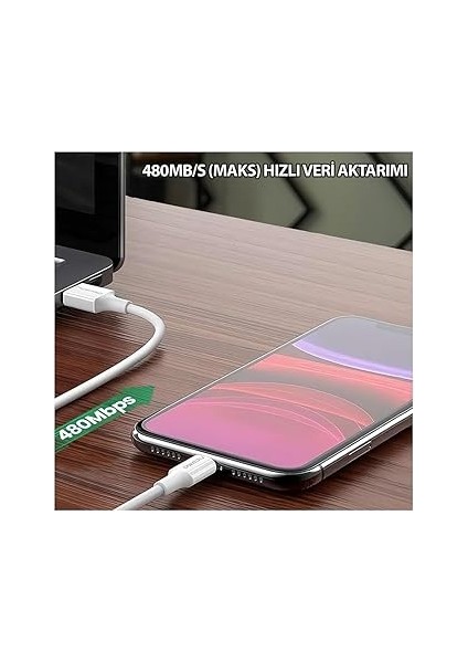 UTC02 60W 20CM Tpe USB To Type-C Hızlı Şarj ve Data Kablosu (2) fırsatları