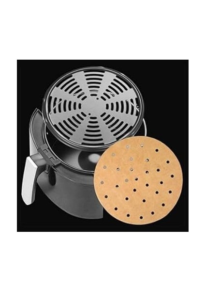 100 Adet Airfryer Pişirme Kağıdı Tek Kullanımlık Hava Fritözü Yuvarlak Delikli Model modelleri