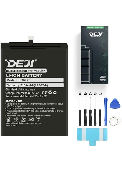 Poco X3 / Poco X3 Pro ile Uyumlu Batarya Mucize Batarya Deji BN57