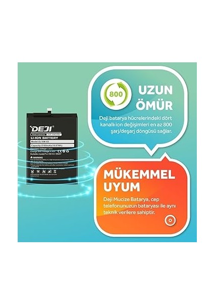 Poco X3 / Poco X3 Pro ile Uyumlu Batarya Mucize Batarya Deji BN57 modelleri
