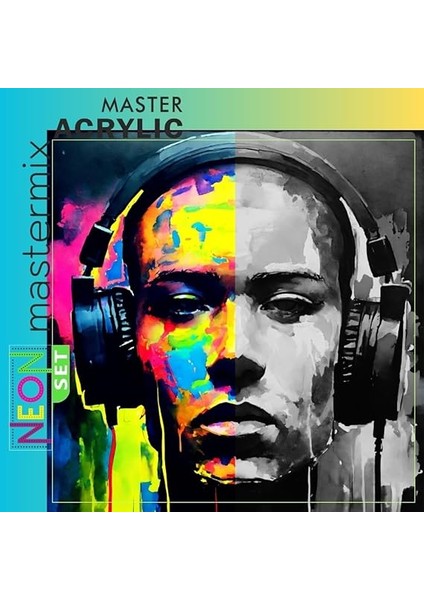 Mastermix Akrilik Boya Neon Renkler 60CC 6lı Set modelleri