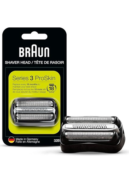 3 Serisi Tıraş Makinesi Yedek Başlığı 32B (Siyah)