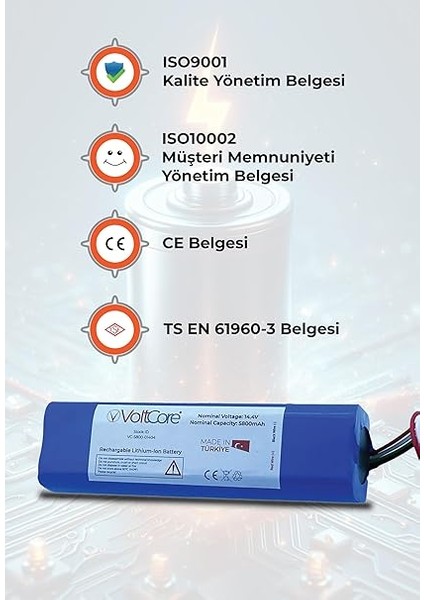 Robot Süpürge Bataryası 5800 Mah Pil Xiaomi Mi Robot Vacuum Mop Pro2+3d ile Uyumlu Ürün fırsatları