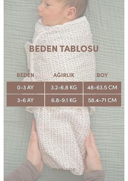 Pamuk 3'lü Bebek Kundak ve Uyku Tulumu - Ergonomik Yenidoğan ve Bebek Kundak, 0-3 Ay indirimleri