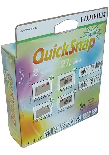 Fujifilm 7130786 Quicksnap Flash 27 Einwegkamera Iso 400 (2'li Paket) fiyatları