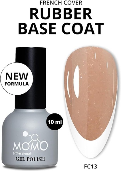 Professional French Cover Rubber Base Coat FC13, Işıltılı Nude 10 ml fiyatları