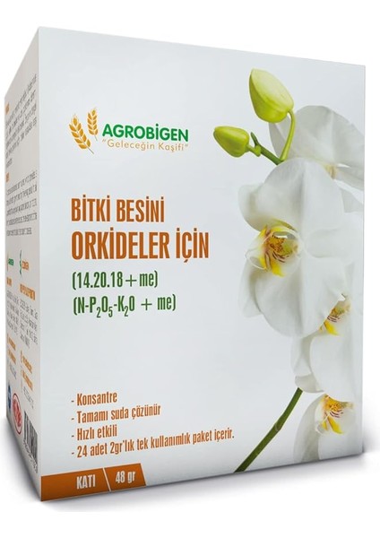 Orkideler Için Bitki Besini(Katı-2 gr x 24 Adet)