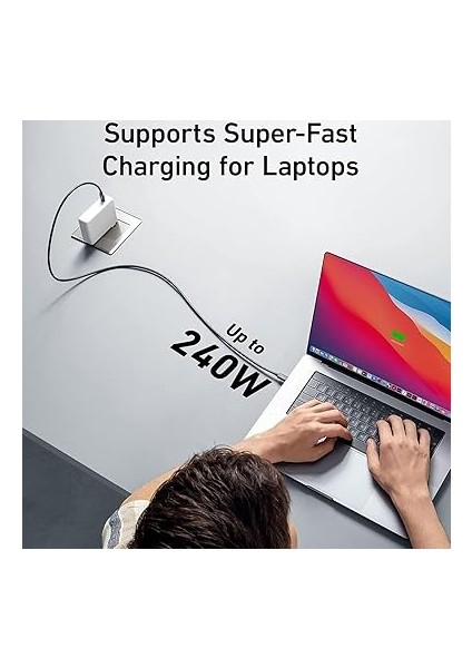 USB 4 Kablo, Thunderbolt Kablo Için Dik Açı Pd 240 W Çift Destekler 8k Hd Ekran USB C Kablosu 8K@60Hz 40GBPS Veri Aktarımı (1metre/4ft) ZR849 indirimleri