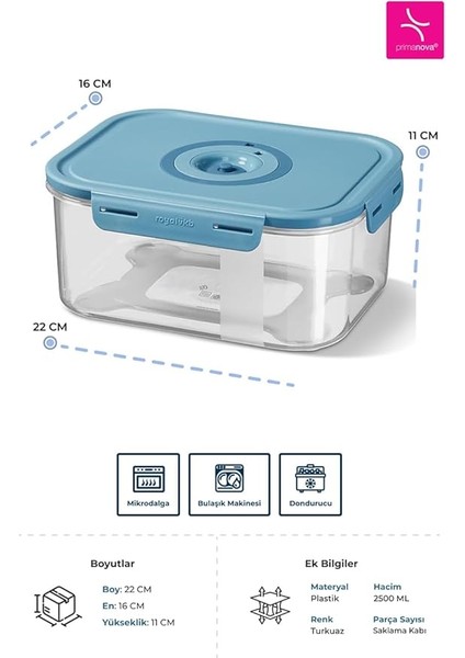 Taze Ürün Saklama Kabı 2500ML modelleri