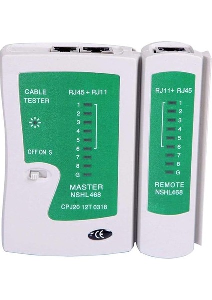 AL-4523 RJ11 RJ45 Cat5 Network Kablo Tester Test Kontrol Bağlantı Cihazı Ledli